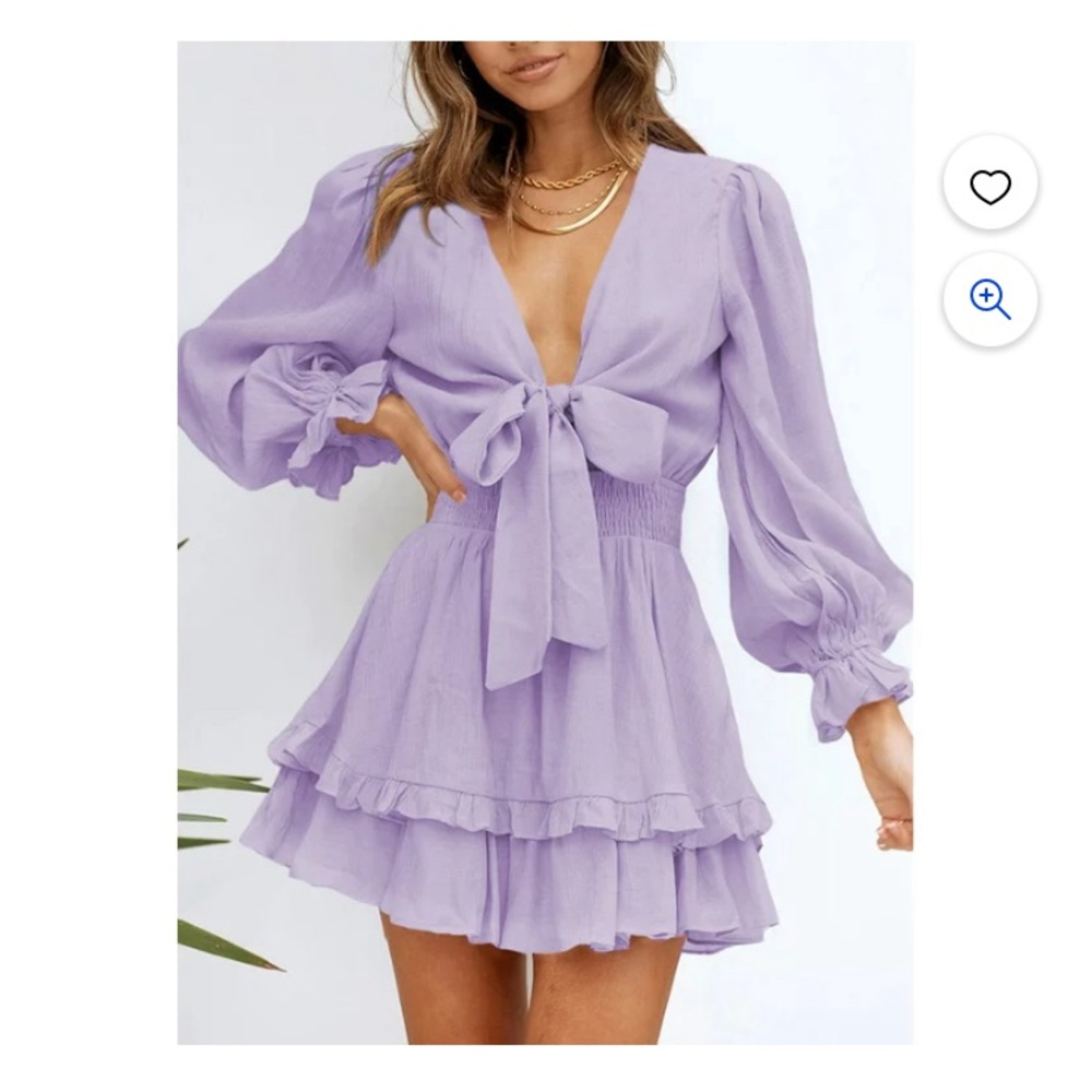 Saints+ Secrets long sleeves summer, tiered ruffles, cocktail, event dress. Lrg